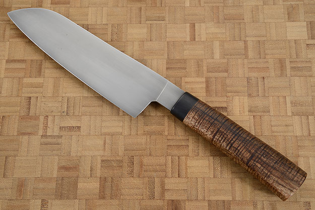 Chef's Knife - Santoku (6-1/2 in) with Curly Koa