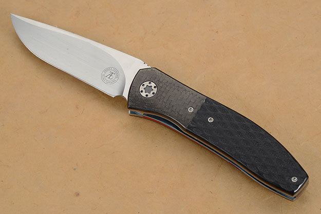 L45 Front Flipper with Jigged Black G10 and Carbon Fiber (IKBS)