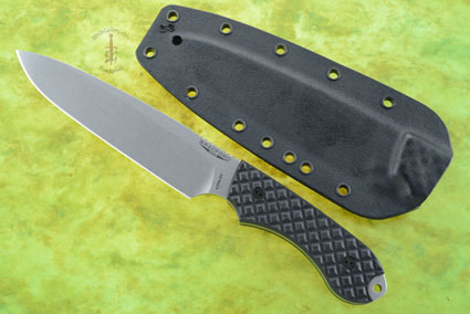 Guardian 6 - Black G10, Stonewash Blade, Sabre Grind - CPM-3V