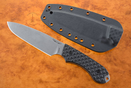 Guardian 5 - Black G10, Stonewash Blade, Sabre Grind - CPM-3V