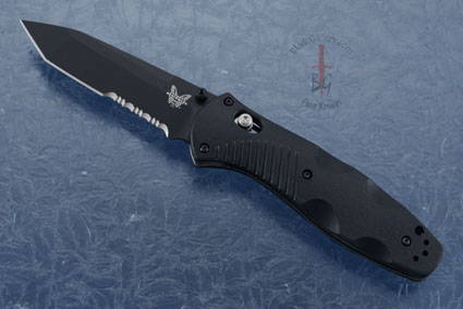Barrage Tanto (583SBK) Spring Assisted AXIS Lock, Serrated Black Blade