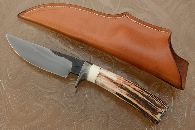 Forge Finish Skinner with Sambar Stag