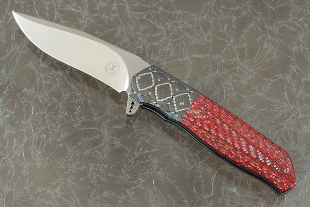 L36M Flipper with Red/Silver Twill and Anodized Zirconium (Ceramic IKBS)