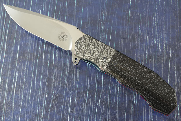 L44 Flipper with Silver Strike Carbon Fiber and Zirconium (IKBS) - M390