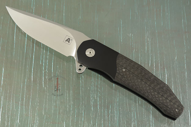 A3 Bolster Lock Flipper with Carbon Fiber and Black Cerakote (Double Row Ceramic IKBS)
