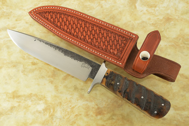 Brute De Forge Spearpoint Bowie with Ram's Horn