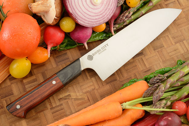 Chef's Knife (Santoku) -- 7-1/3 in. -- with Cocobolo -- AEB-L Stainless Steel
