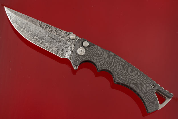 Tighe Fighter with Damascus and TPT Quartz