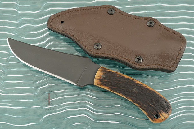 Belt Knife with Elk Antler