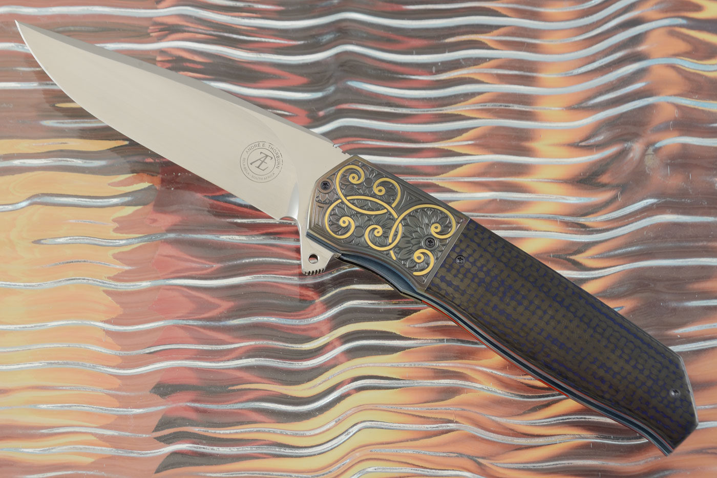 L36S with Carbon Fiber and Engraved Zirconium with Gold Inlay (Ceramic IKBS)