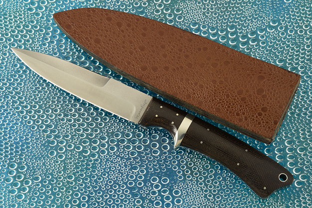 Boot Dagger with Green Canvas Micarta