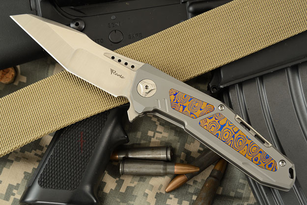 K-3 Flipper - Ti, Moku-ti, and Satin Finished CTS-204P Tanto