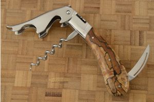 Set of 2 Laguiole Forged Steak Knives Needles Ironwood
