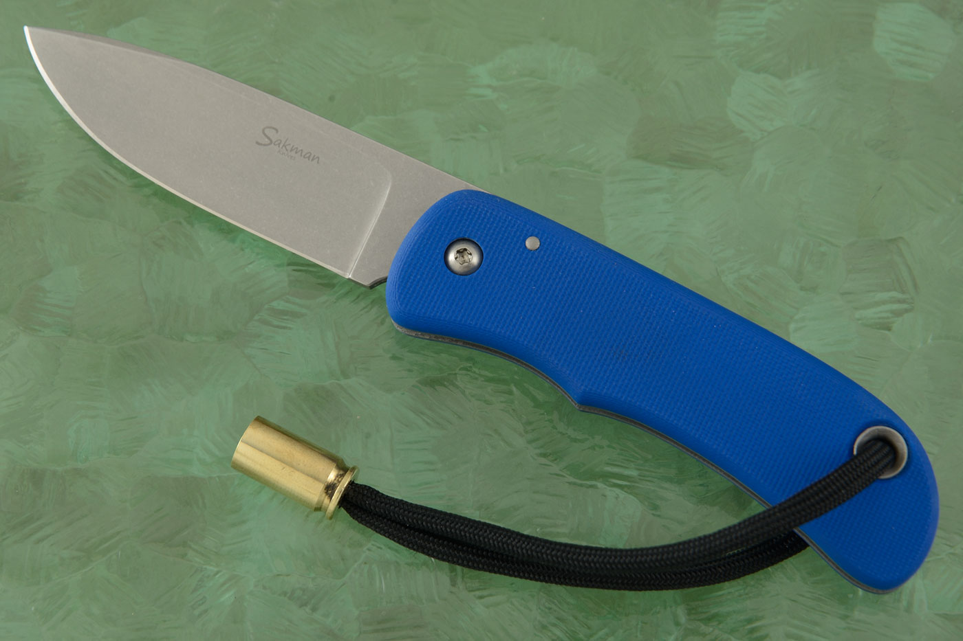 Pointer Friction Folder with Blue and Gray G10