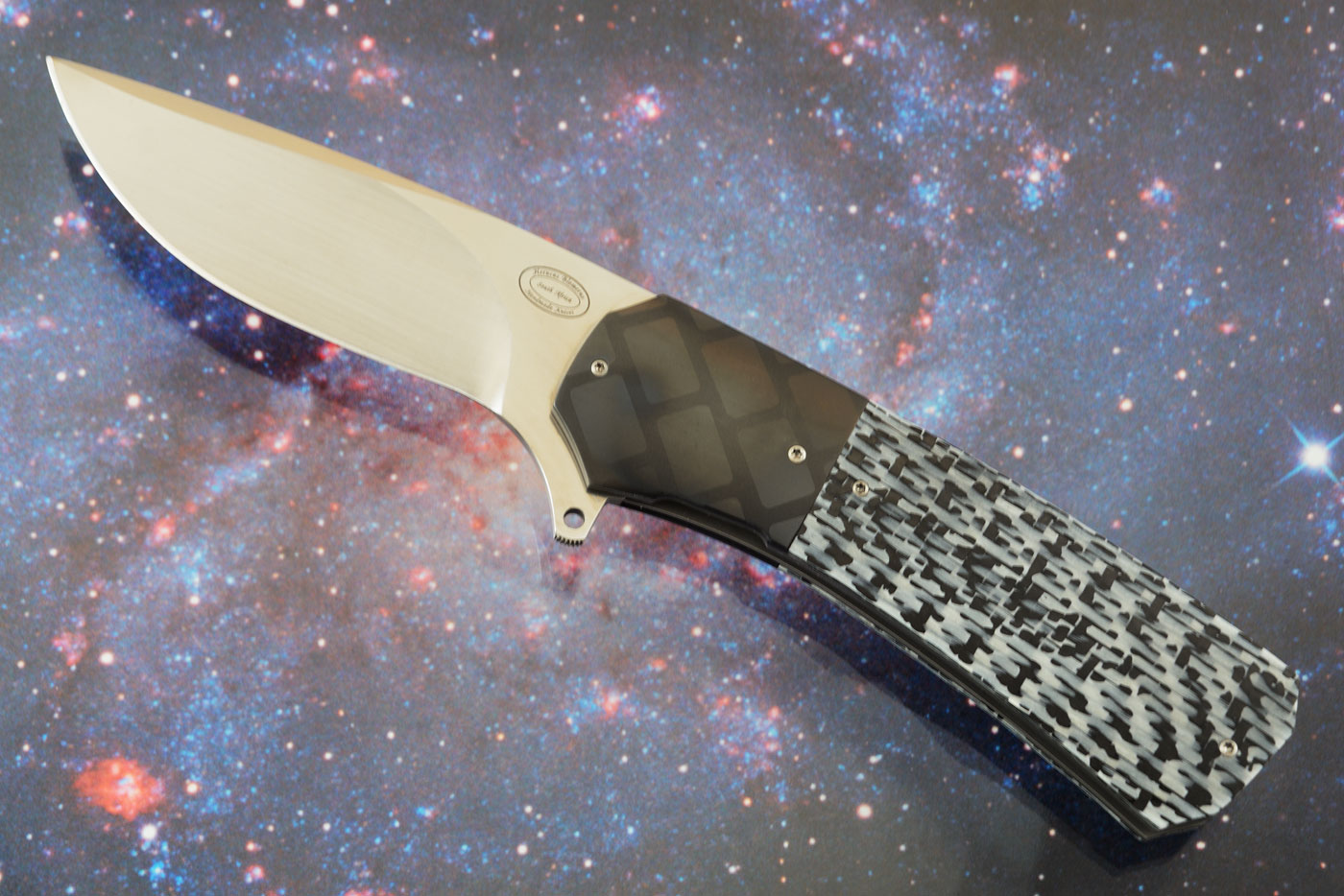 LL15 Flipper with Black and White Carbon Fiber and Zirconium (Ceramic IKBS)