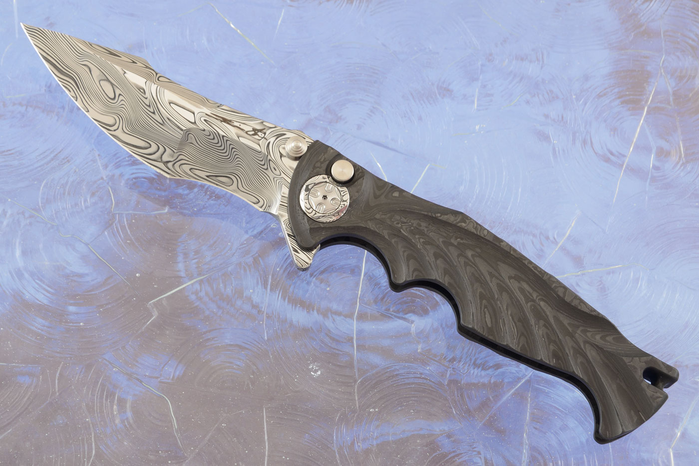 Tighe Breaker Integral with Uni-Directional Carbon Fiber and Damasteel