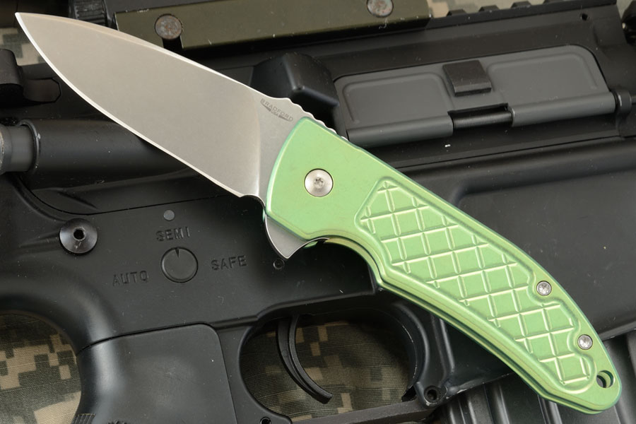 Guardian 3 Flipper with Toxic Green Anodized Titanium - M390